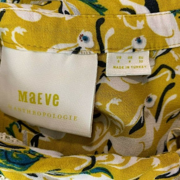 Anthropologie Maeve Rabbit Blouse Top Bunny Print - Picture 10 of 12